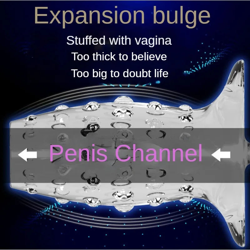 Jelly Cock Sleeve Penis Enlarger - Penis Ring Delay Ejaculation Condom Sex Toy for Men