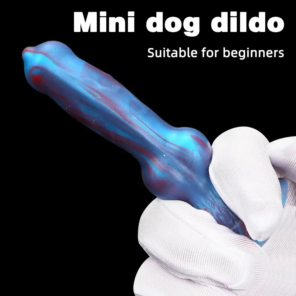 Small Dog Dildo Gifts - Colorful Silicone Knotted Animaldildo Little Butt Plug Prostate Toy