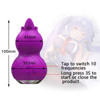 Fantasy Gourd Clit Stimulator - Tongue Licking Nipple Clitoral Vibrator Women Sex Toy