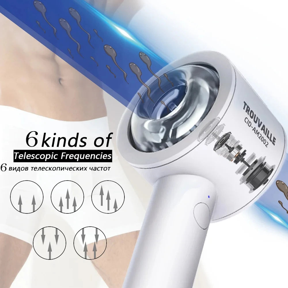 Hair Dryer Male Masturbator Adult Stroker - Powerful Thrusting Pussy Sleeve Male Sex Toys