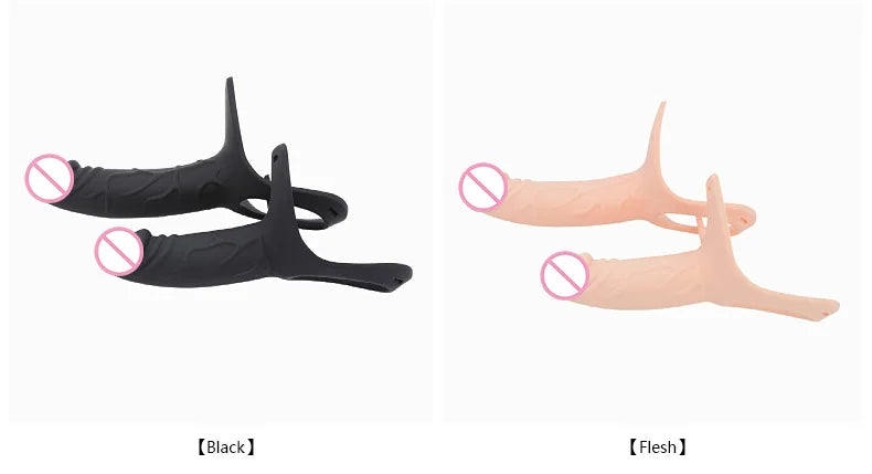 Male Strap On Cock Sleeve Sheath - Realistic Penis Enlarger Harneess Extender Pegging Play