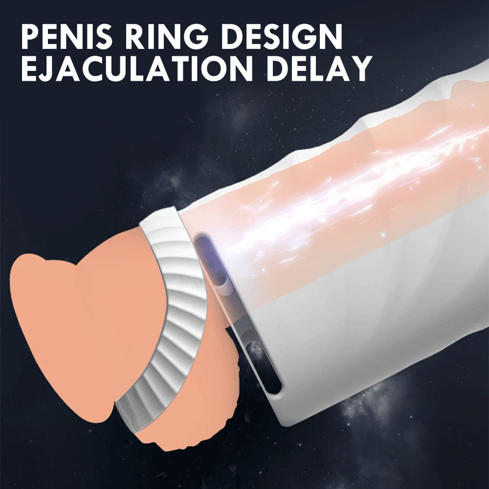 Vibrating Pocket Pussy Male Masturbator - 3 Masturbation Sleeve Vaginal Penis Massager