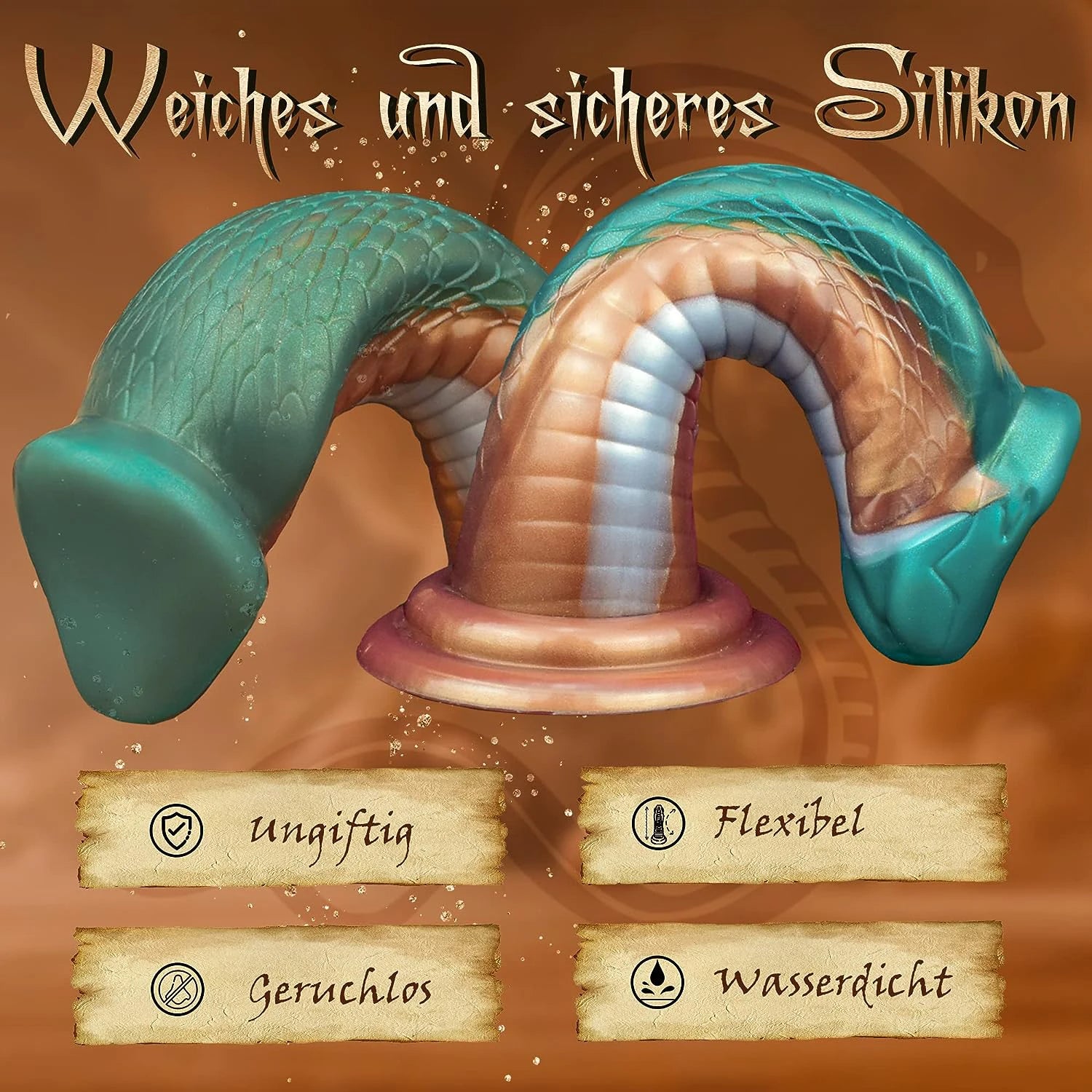 Fantasy Animal Dildo Butt Plug - Exotic Cobra Monster Anal Dildos Male Female Sex Toys