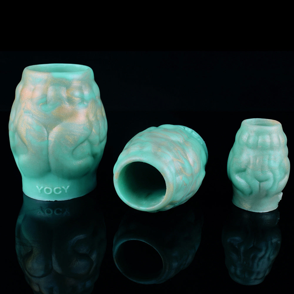 Silicone Fantasy Cock Sheath Ring - Monstedildo Open End Penis Sleeve Male Sex Toy