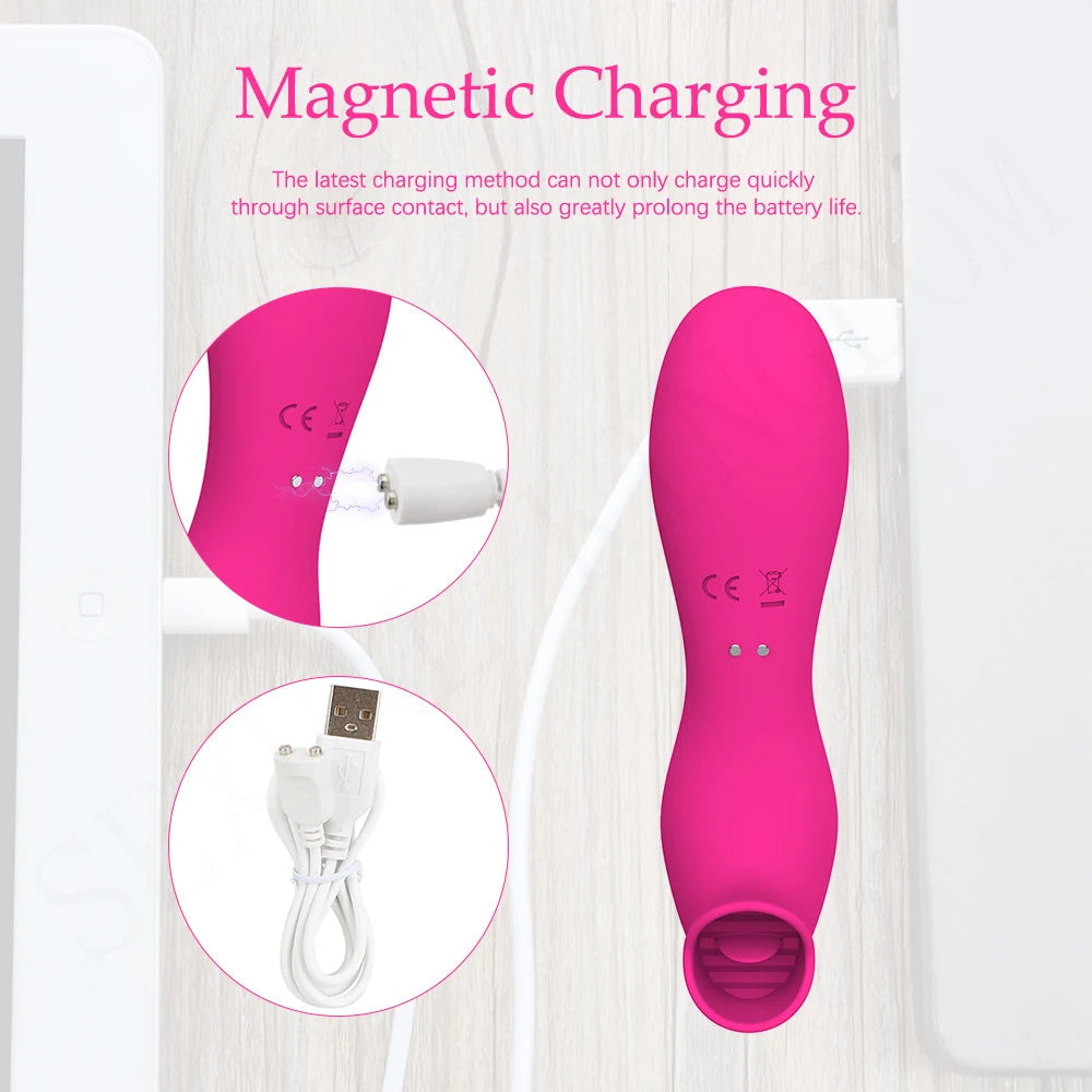 Rose Red Clit Sucking Vibrator - Tongue Licking Oral Sex Toys for Women Clitoral Stimulator