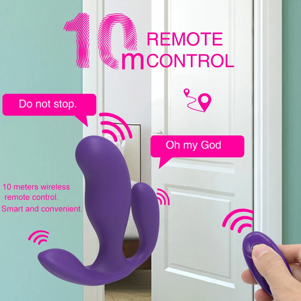 Remote Control Vibrating Panties Female Sex Toys - Wearable Double End Dildo Vibrator