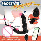 APP Control Thrusting Dildo Butt Plug - Remoter Realistic Dildo Vibrator Cock Ring Sex Toy