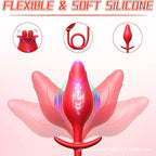 Double End Anal Plug Dilator Clit Clamps Stimulator - 2-in-1 Fantasy Gift Rose Toy