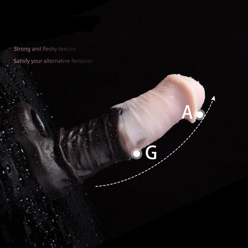 Fantasy Monsterdildo Cock Sleeve - Silicone Condom Penis Ring Enlarger Couple Sex Toy