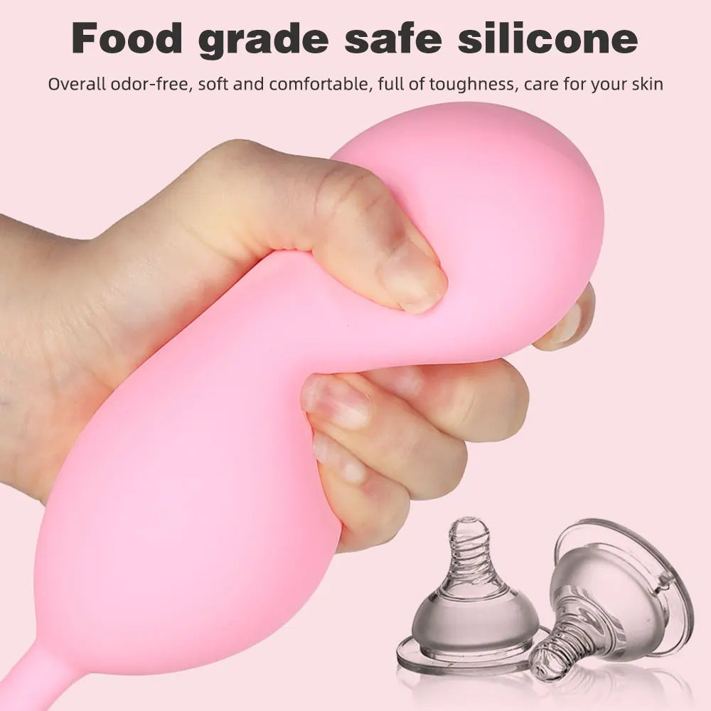 Remote Control Inflatable Vibrating Butt Plug - Fantastic Pink Dildo Vaginal Fullness Sex Pleasure