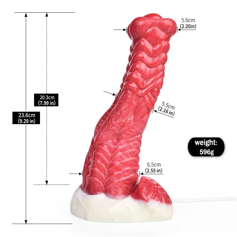Squirting Dragon Dildo Crawl Clit Stimulation Butt Plug - Silicone Cumming Women Masturbator