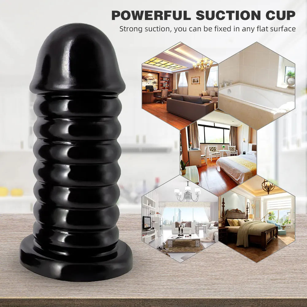 Huge Thick Anal Dildo Butt Plug - Silicone Big Threads Anal Plug Dilator Sex Toy