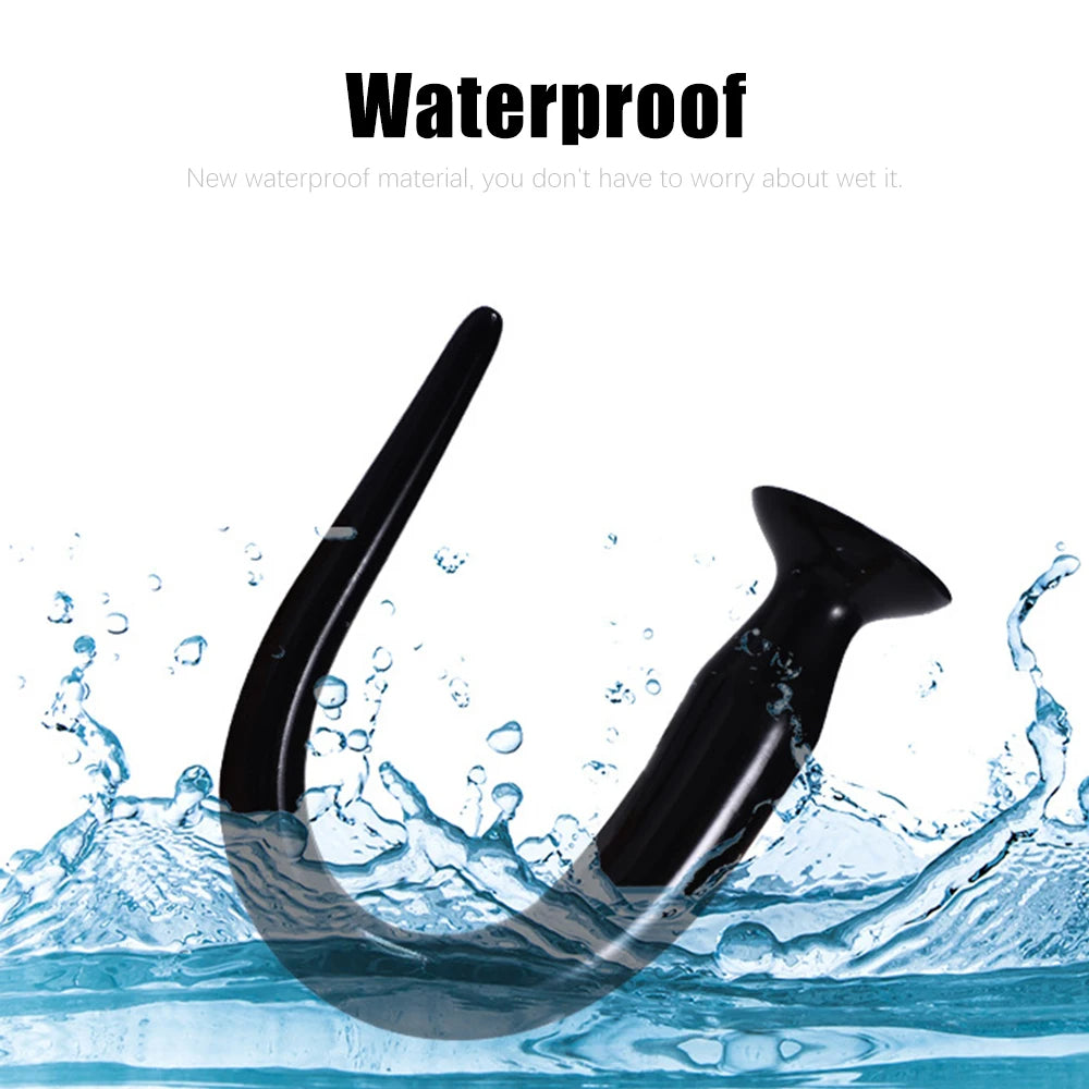 Silicone Thin Anal Dildo Dilator - 20 inch Long Skinny Tail Butt Plug Sex Toys for Women