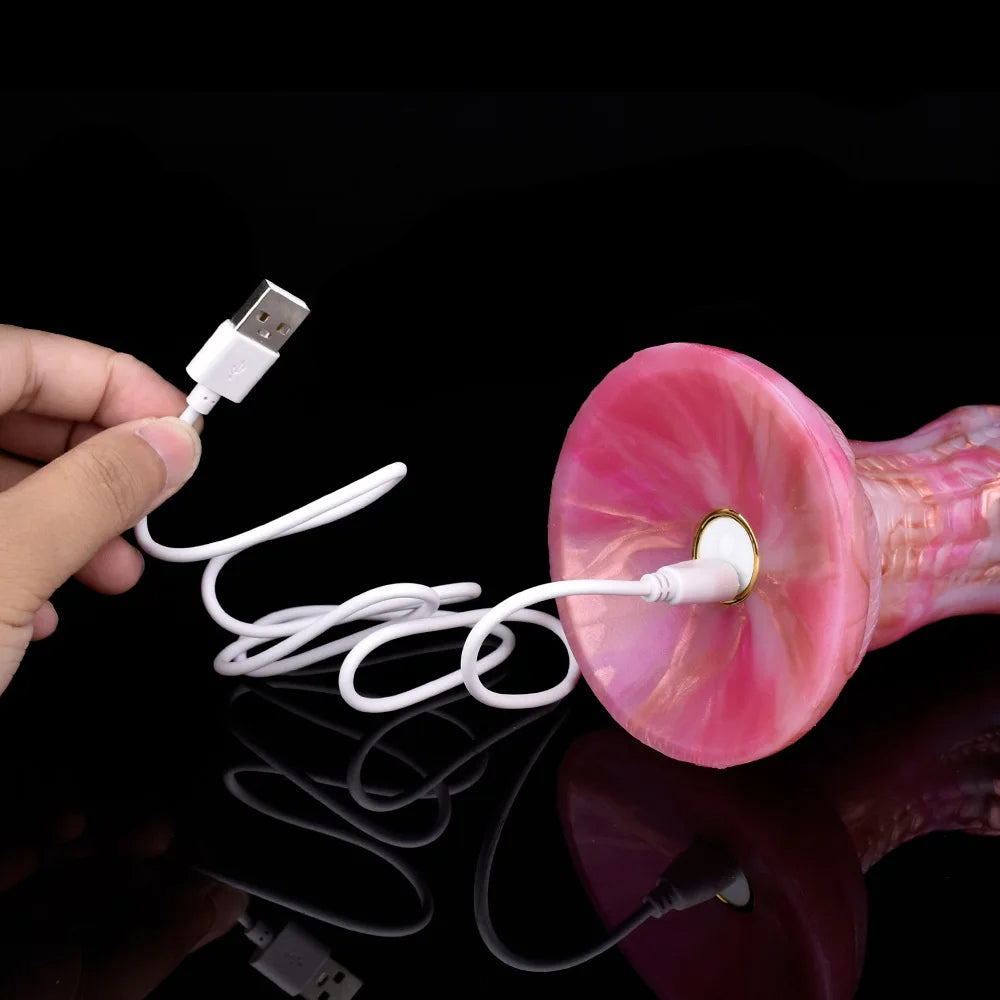 Fantasy Dragon Dildo Butt Plug - Remote Control Vibrating Monsterdildo Prostate Massager