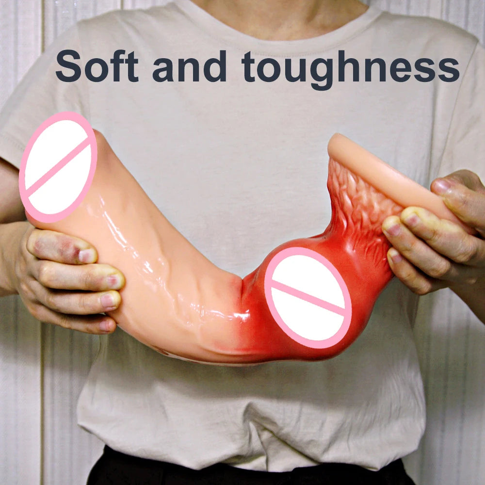 Huge Wolf Dildo Anal Butt Plug - Big Suction Cup Animaldildo Lifelike Sex Toys for Women Masturbation