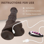 Remote Control Thrusting Huge Horse Dildo - Realistic Animal Vibrating Dildos Butt Plug
