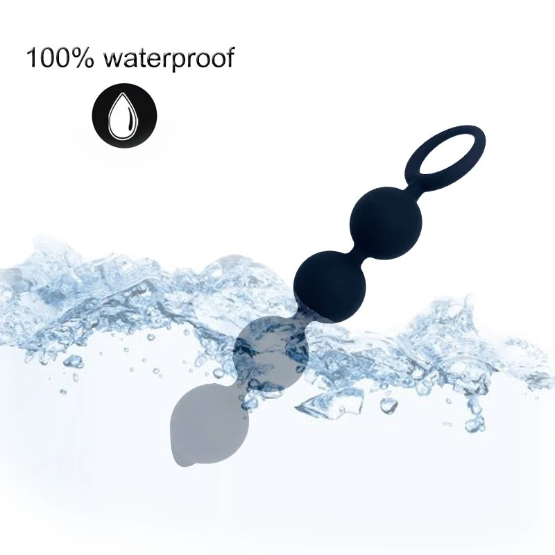 Small Anal Beads Butt Plug - Silicone Ball Anal Dildo Beginner Sex Toys