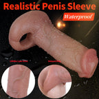Life Size Penis Sleeve Sheath - Open-end Silicone Cocksleeve Extender Sex Toys for Men