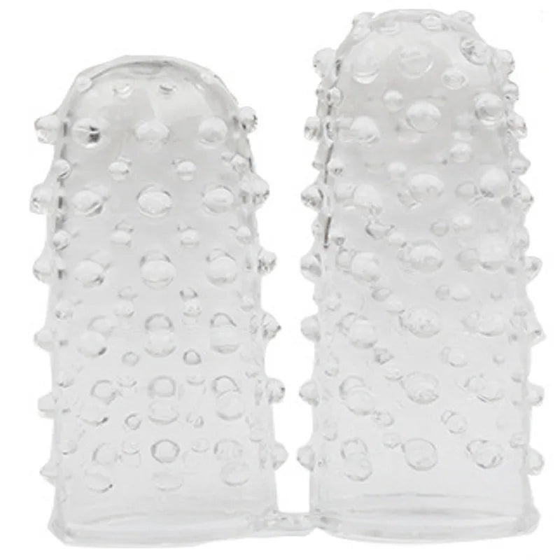 Knotted Cock Sleeve Sex Toy for Men - Delay Ejaculation Finger Condom Set
