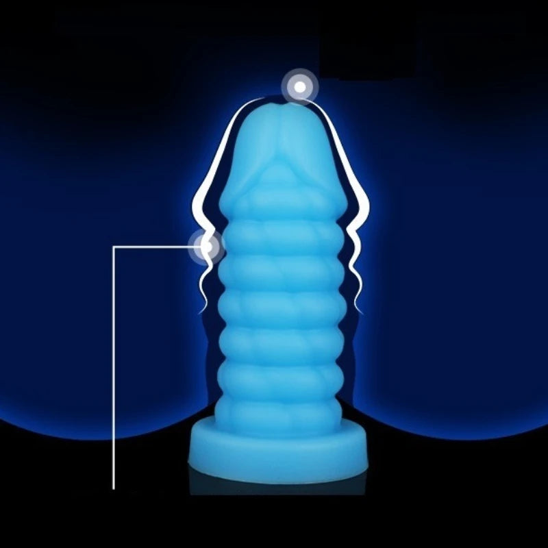 Huge Black Dildo Butt Plug - Big Threads Silicone Anal Dildos Masturbation Sex Toys