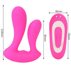 Remote Control Double Dildo Vibrator- Vibrating Butt Plug Panty Sex Toys