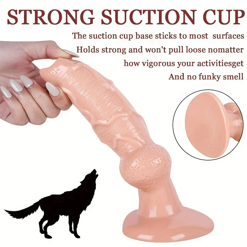 Realistic Animal Dog Dildo - Domlust Silicone Wolf Penis Women Masturbating Anal Plug