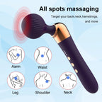 Curved Magic Wand Female Vibrator - Fantasy Nipple Clit Stimulator Sex Toys for Women