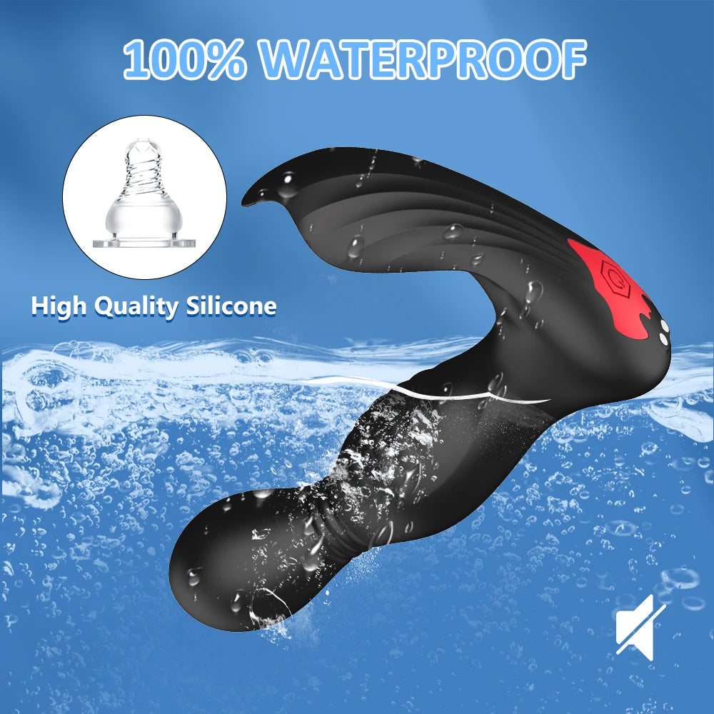 APP Controlled Prostate Massgaer - 360° Rotation Clamp Vibrating Butt Plug Panty Vibrator