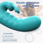 Rabbit Clitoral Vibrator G Spot Vibrating Butt Plug - Remote Control Double Clit Clamp Prostate Massager