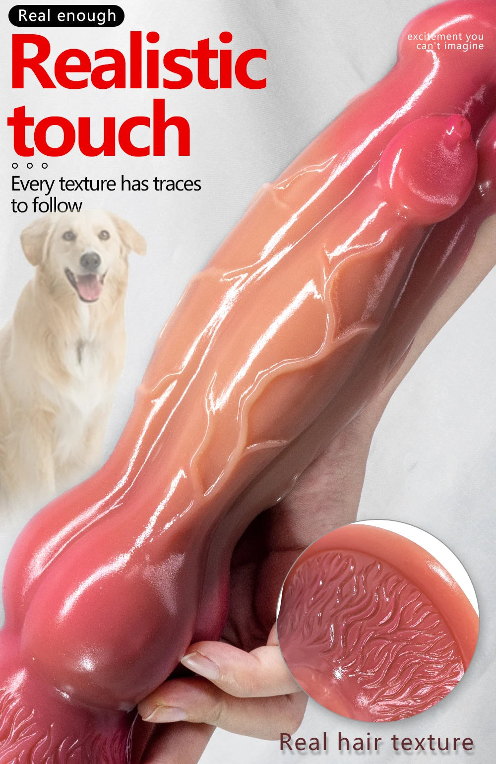 Huge Animal Dildo Butt Plug - Monster Wolf Dildo Vaginal Anal Sex Toys