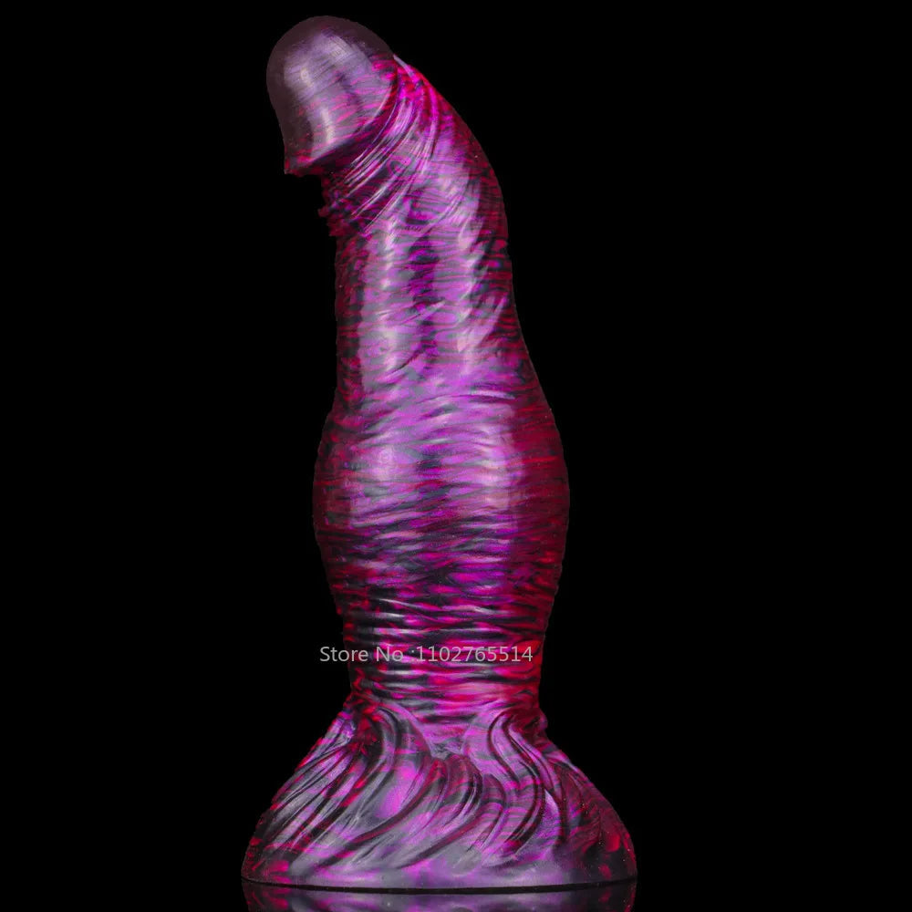 Exotic Knot Anal Dildo Butt Plug - Realistic Geoduck Silicone Dildos Sex Toy for Women