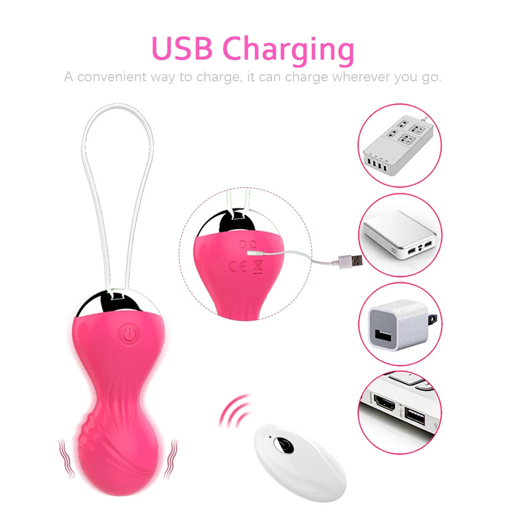 Remote Control Kegal Ball - Vibrating Panty Egg Pelvic Muscle Female Sex Toys