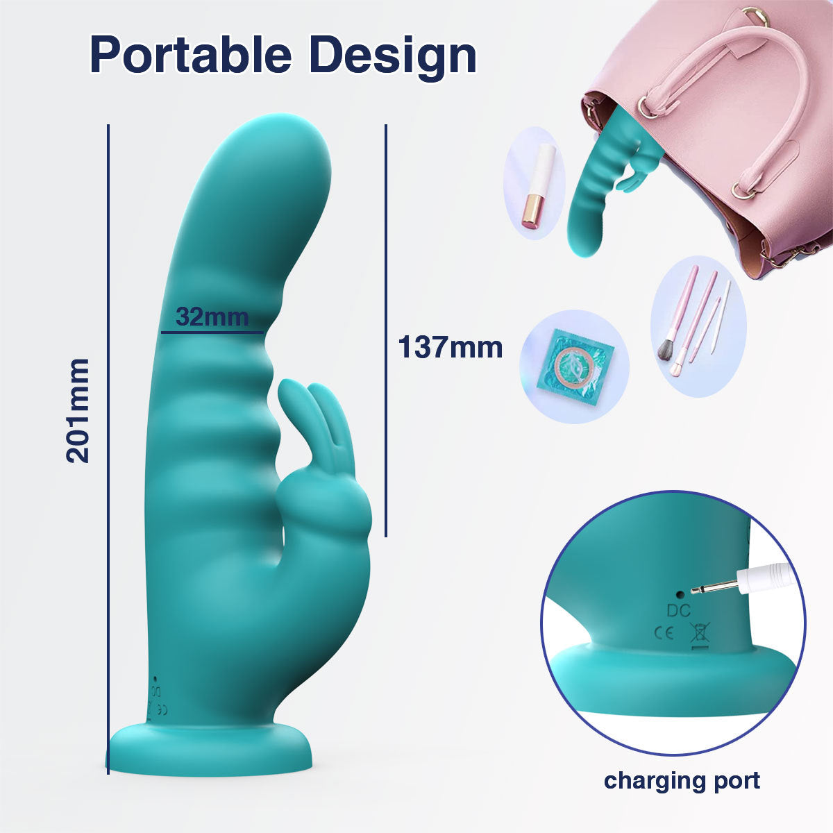 Rabbit Clitoral Vibrator G Spot Vibrating Butt Plug - Remote Control Double Clit Clamp Prostate Massager