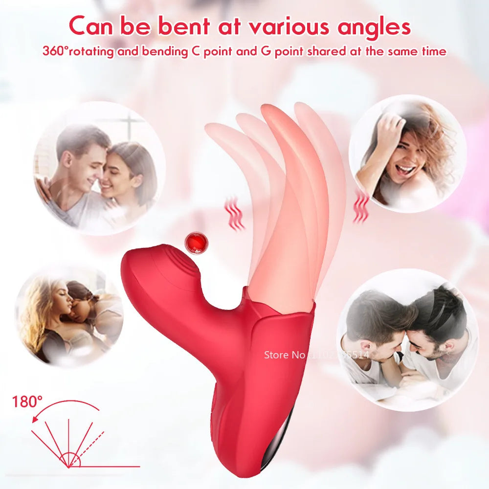 Realistic Tongue Clit G Spot Stimulator - Fantasy Vagina Licking Clitoral Suck Female Sex Toy
