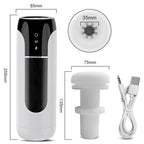 Strap On Male Masturbator - Thrusting Pocket Pussy Adult Stroker Blowjob Sex Toys for Men