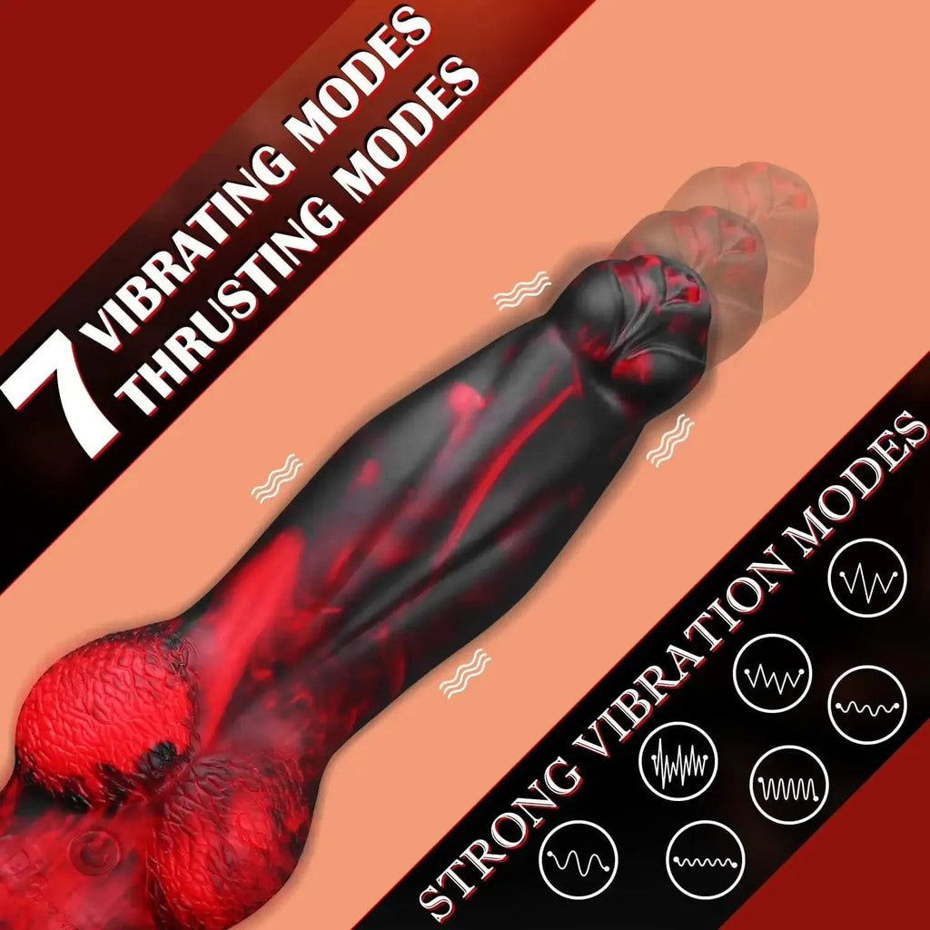 Thrusting Fantasy Dragon Dildo Anal Butt Plug - Remote Control Animaldildo Prostate Massager