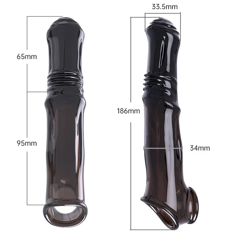 Horsedildo Cock Sleeve Sex Toy for Men - Penis Ring Delay Ejaculation Condom