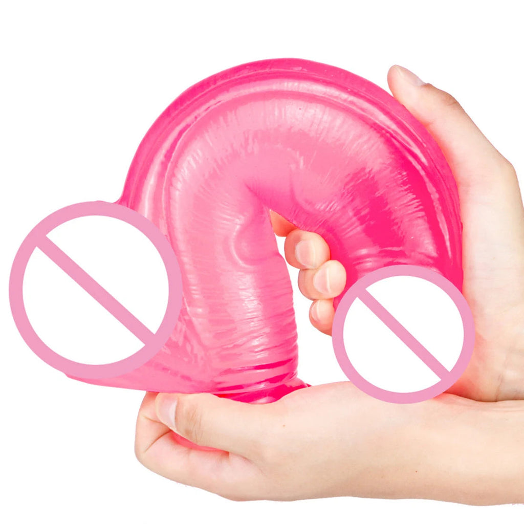 Big Dildo Anal Plug - Jelly Soft Silicone Anal Dilator G Spot Prostate Massage Milk