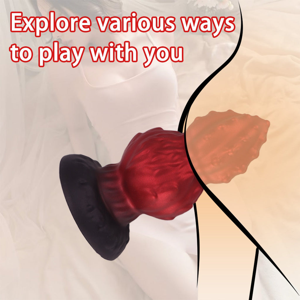 Walnut Monsterdildo Butt Plug - Silicone Anal Dilator Expander Vaginal Sex Toys for Men Women