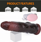 Remote Control Black Dildo Prostate Massager - Lifelike Thrusting Anal Sex Toys for Women