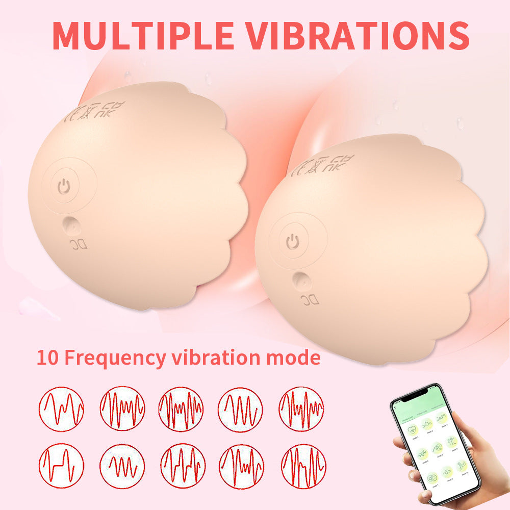 App Control Breast Massager - Silicone Expansion Cup Vibrating Nipple Pads Women Vibrator