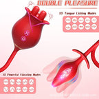 Double End Anal Plug Dilator Clit Clamps Stimulator - 2-in-1 Fantasy Gift Rose Toy