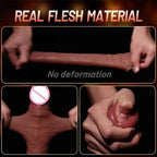 Realistic Penis Sleeve Condom Couple Sex Toy - Silicone Reusable Delay Ejaculation