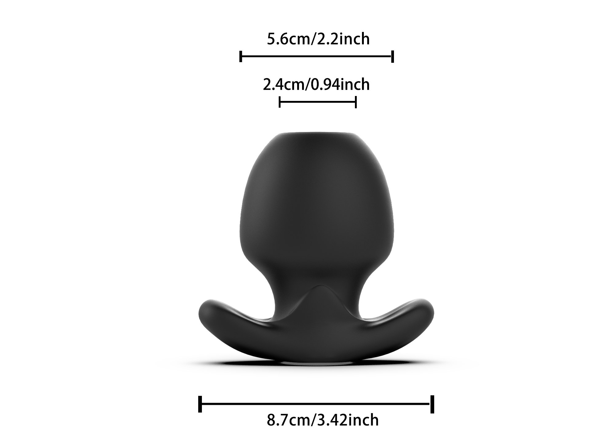 App-Controlled Vibrating Hollow Anal Plug with Wide Base