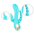 Domlust Three-Head Dragon Vibrator- G-spot Rabbit Beads Anus Stimulation 3-in-1 Female Sex Toys