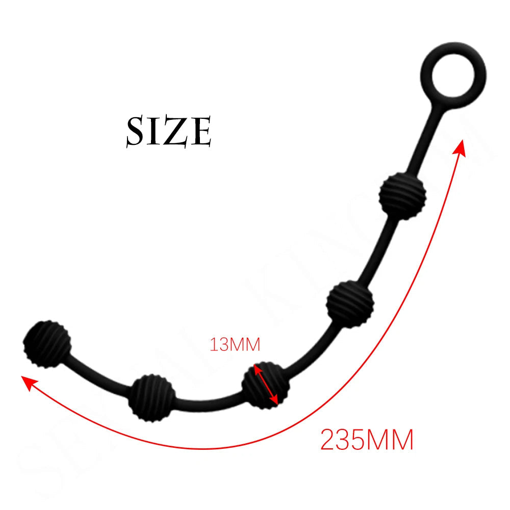 Large Anal Beads Butt Plug - Long Anal Dildo Prostate Massager Sex Toy