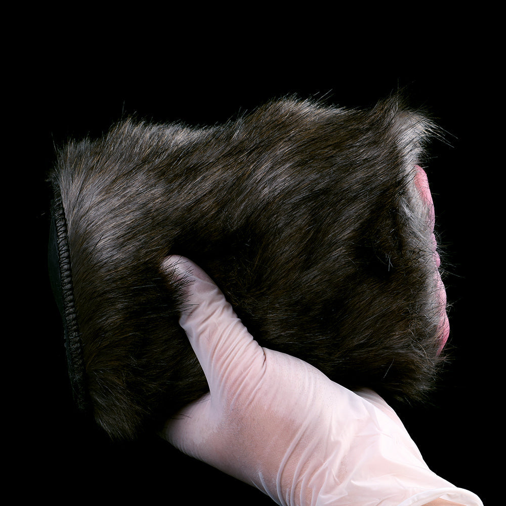Domlust Rhino Pocket Pussy — Furry Silicone Vibrating Masturbator for Men