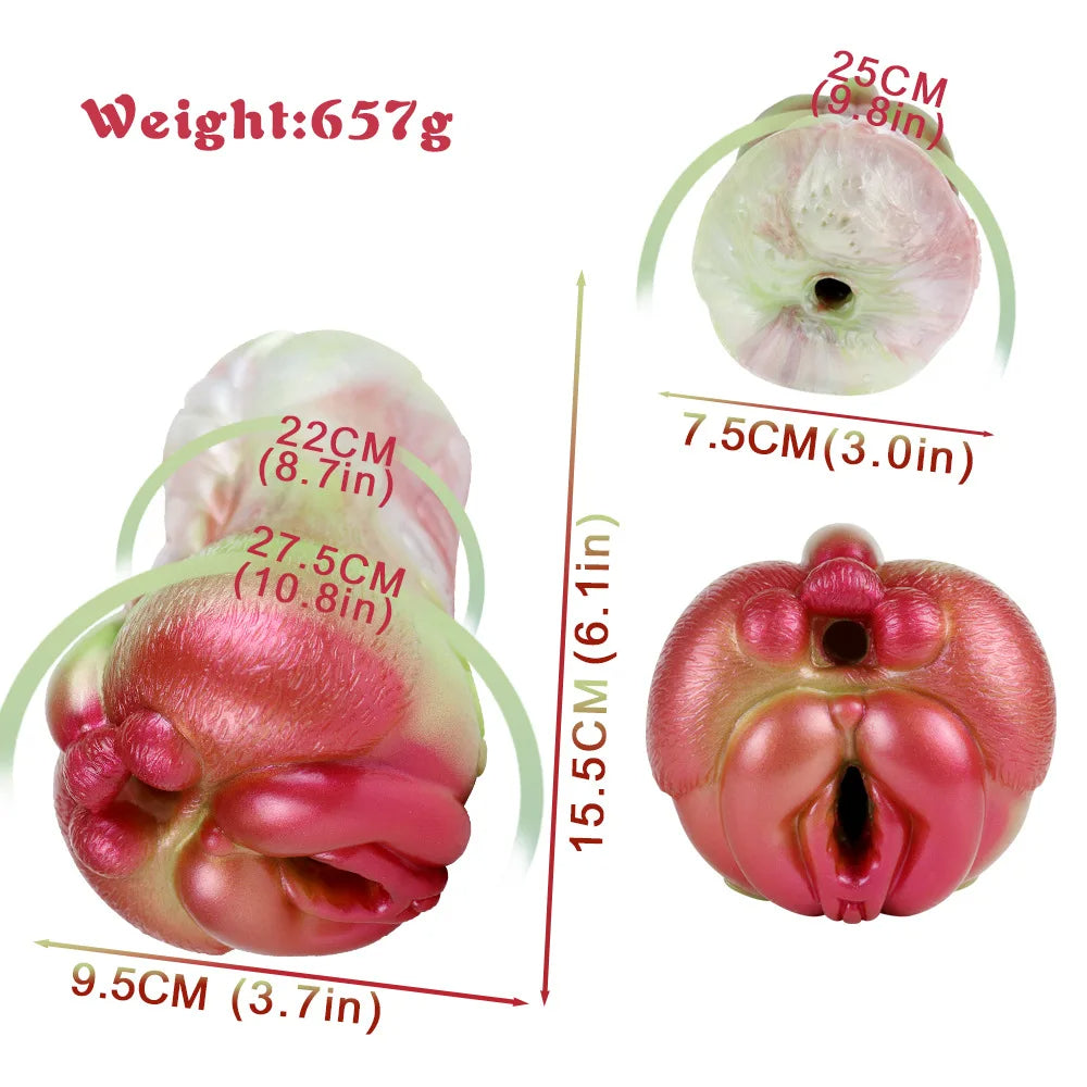 Fire Cat Pocket Pussy — Silicone Animal Fetish Male Masturbator | Domlust