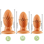 Knotted Silicone Anal Butt Plug - Sprial Anal Dilator Expansion Vagina Prostate Massager
