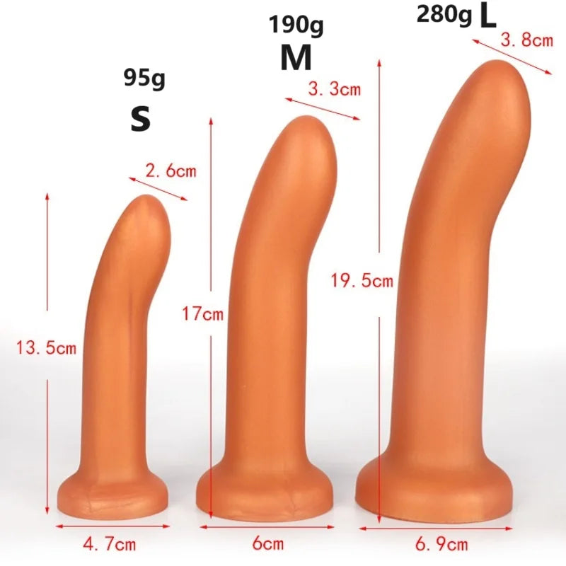 Finger Prostate Massage Anal Dildo - Silicone Butt Plug Sex Toys for Men Women